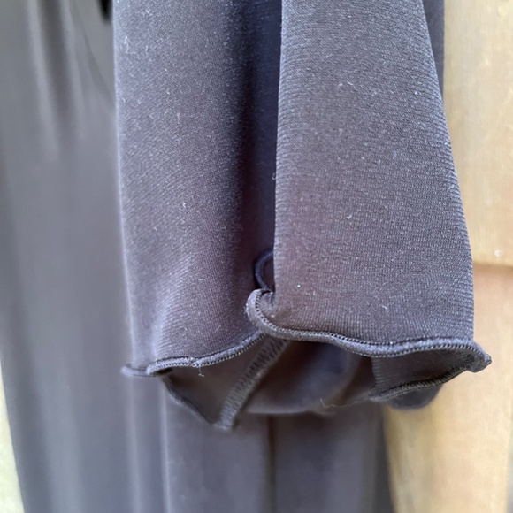 ๐จ๐ฆ Womens Jersey V-Neck Short Sleeve Black Maxi Length Dress - Picture 6 of 11